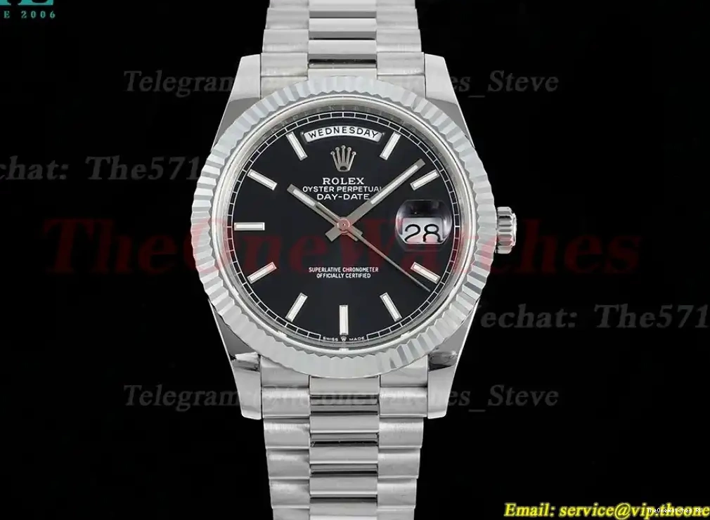 228239 Weight) SS DayDate SS Stk VR3255 Black V4 40mm JDF (Gain 0427